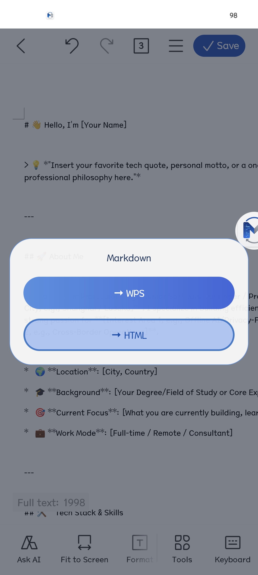 Pastes cleanly into the apps you use